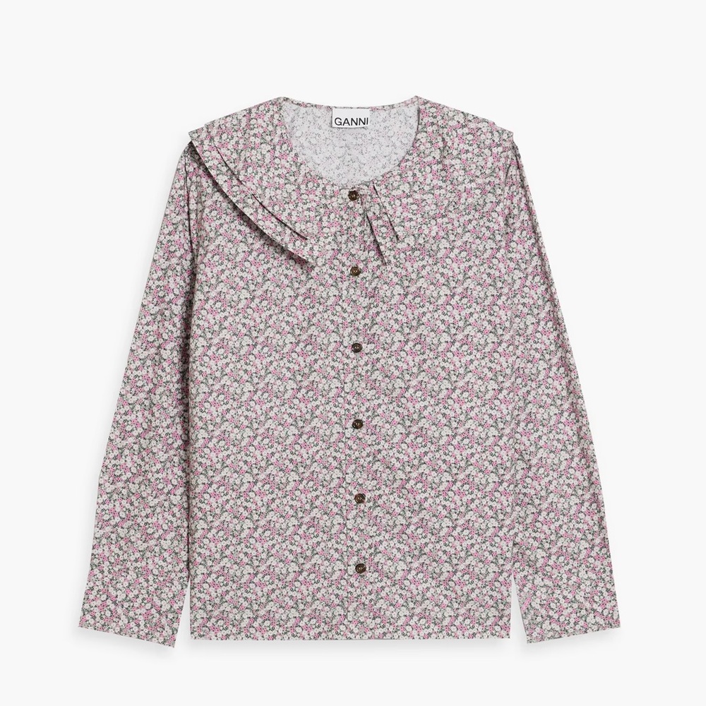 Ganni organic cotton poplin shirt New